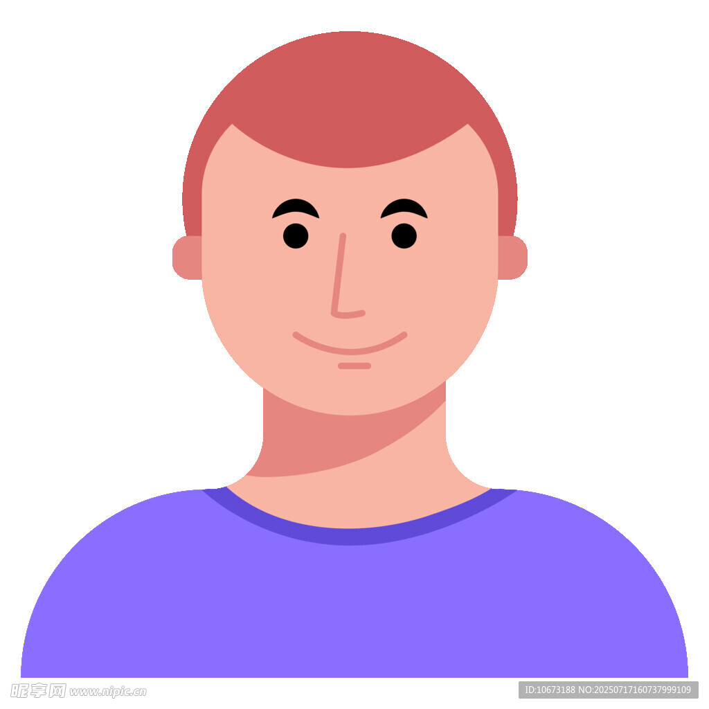 穿紫衣的短发男子头像