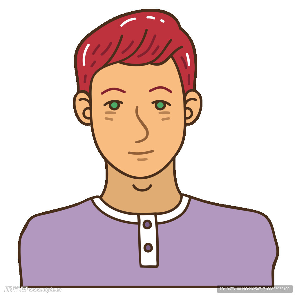 红发男子头像