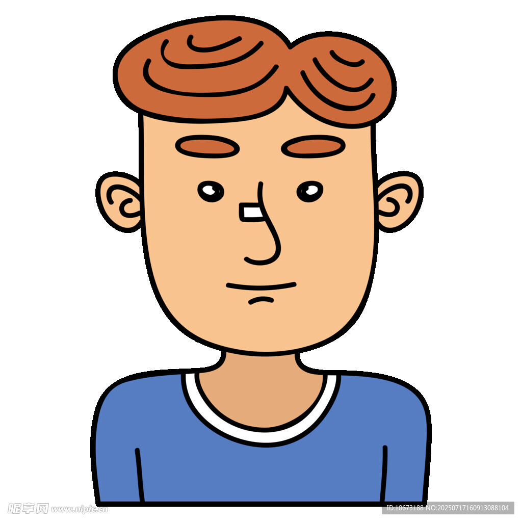 卡通风格男子头像