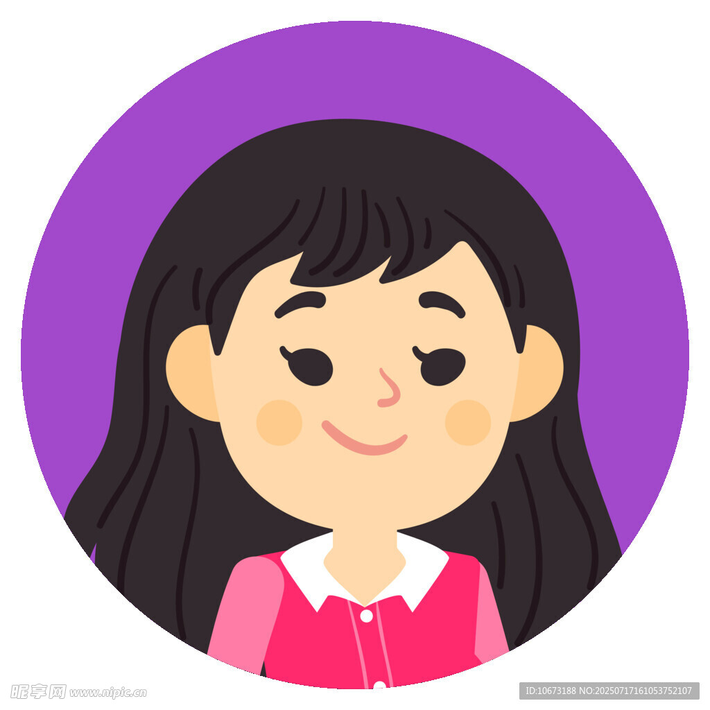可爱微笑女孩头像