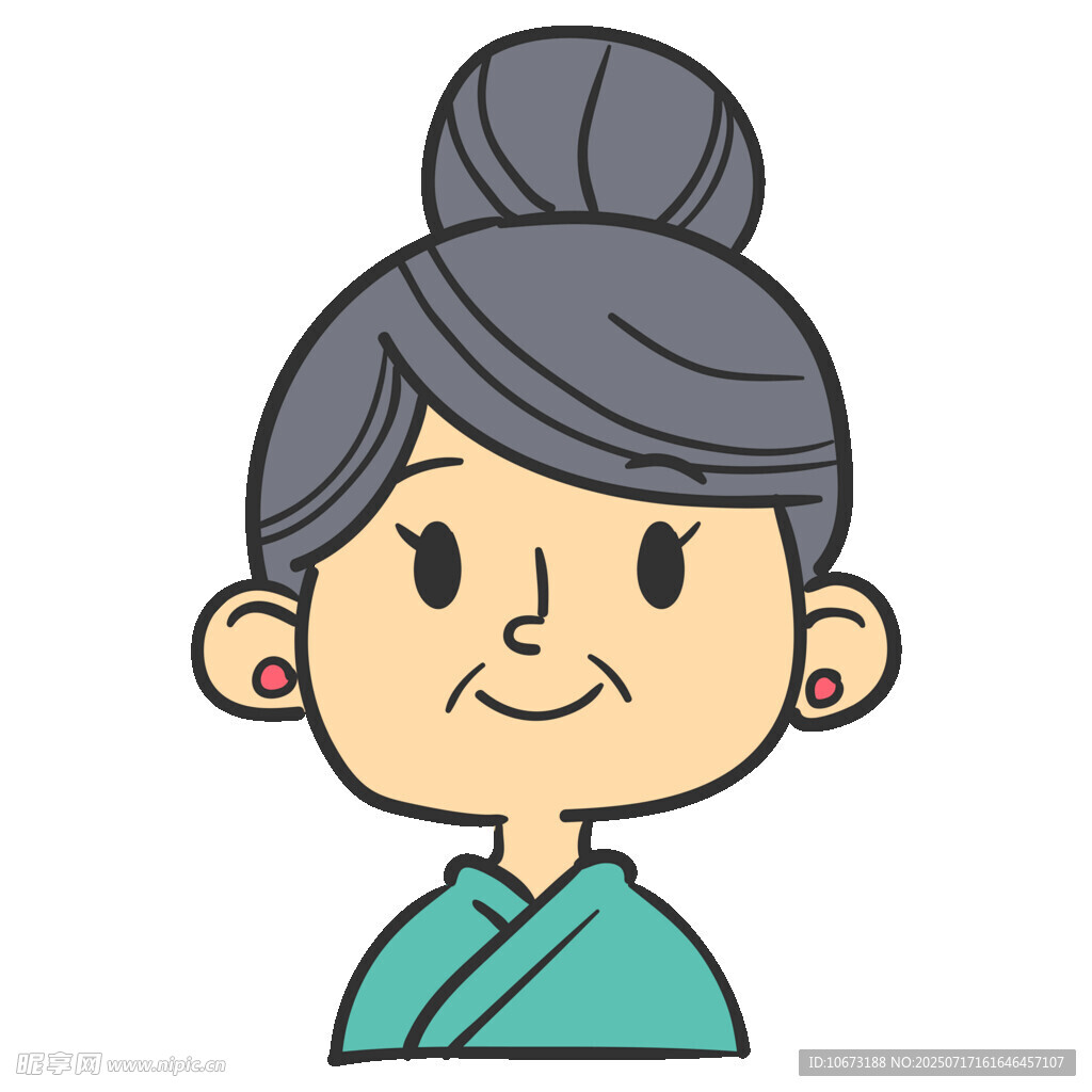微笑的老年女性形象