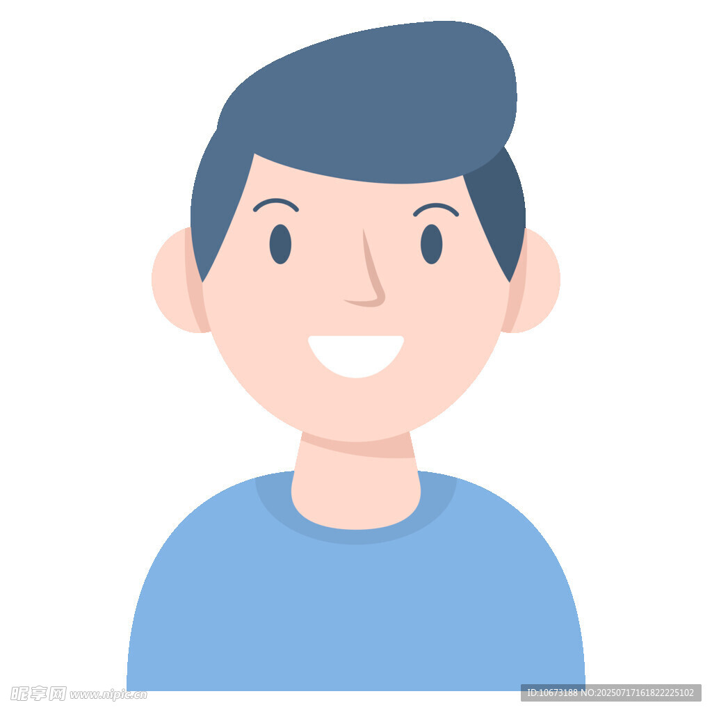 微笑蓝衣男子头像