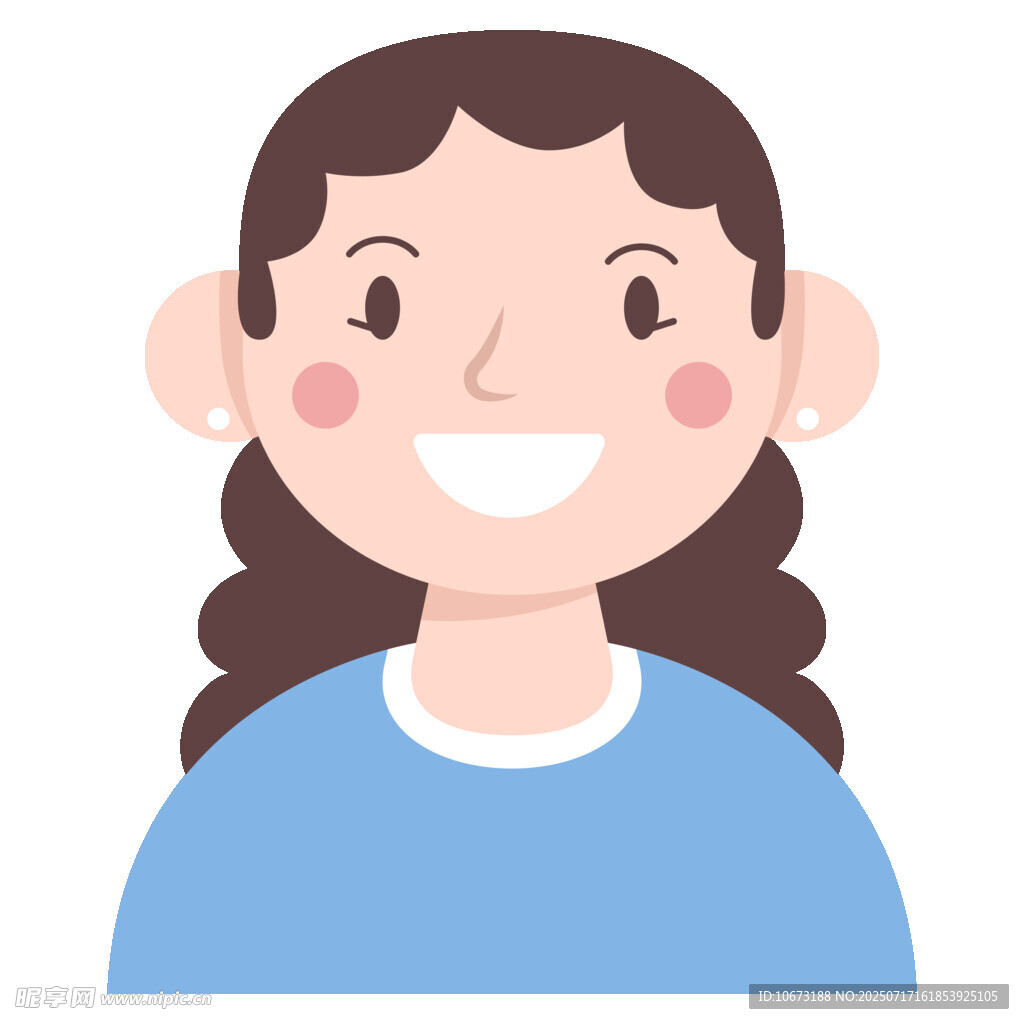 微笑女孩头像