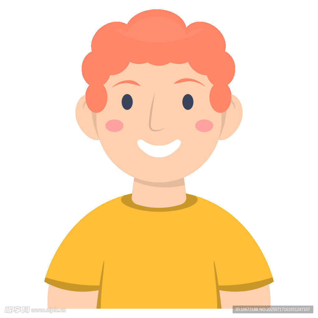 微笑的红衣男孩