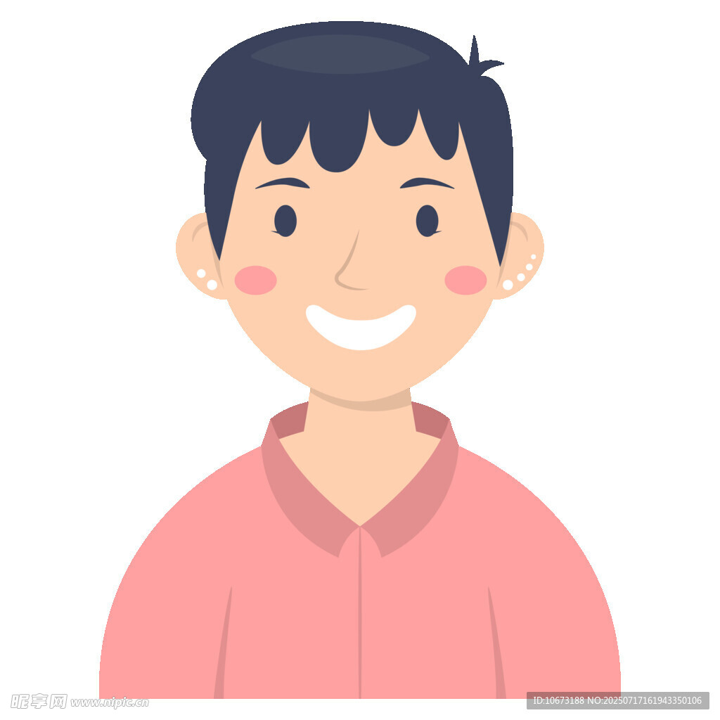微笑的红衣男孩