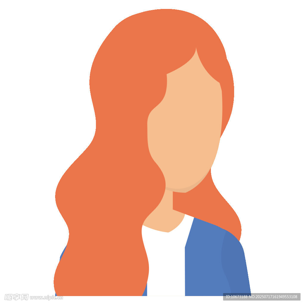 红发女性头像