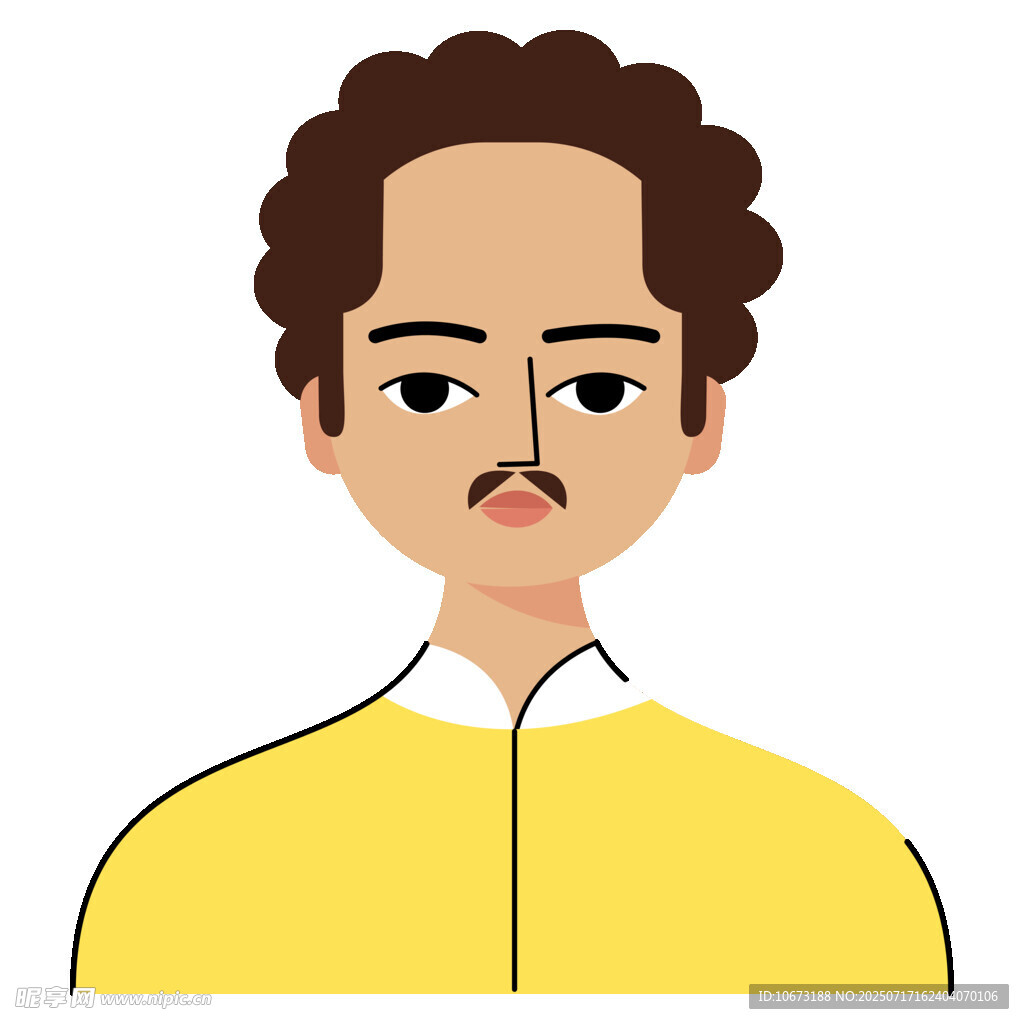 穿黄衣的卷发男子头像
