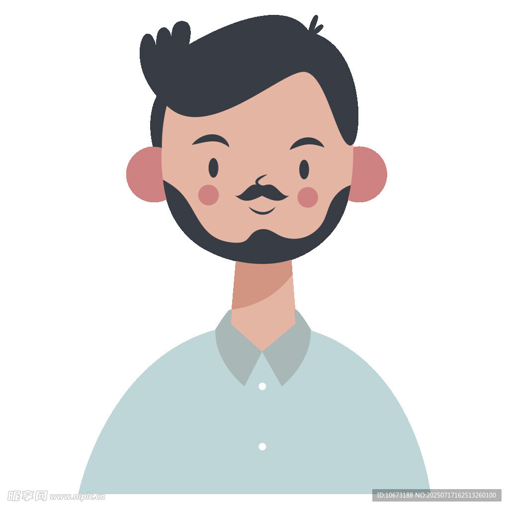 卡通风格男士头像