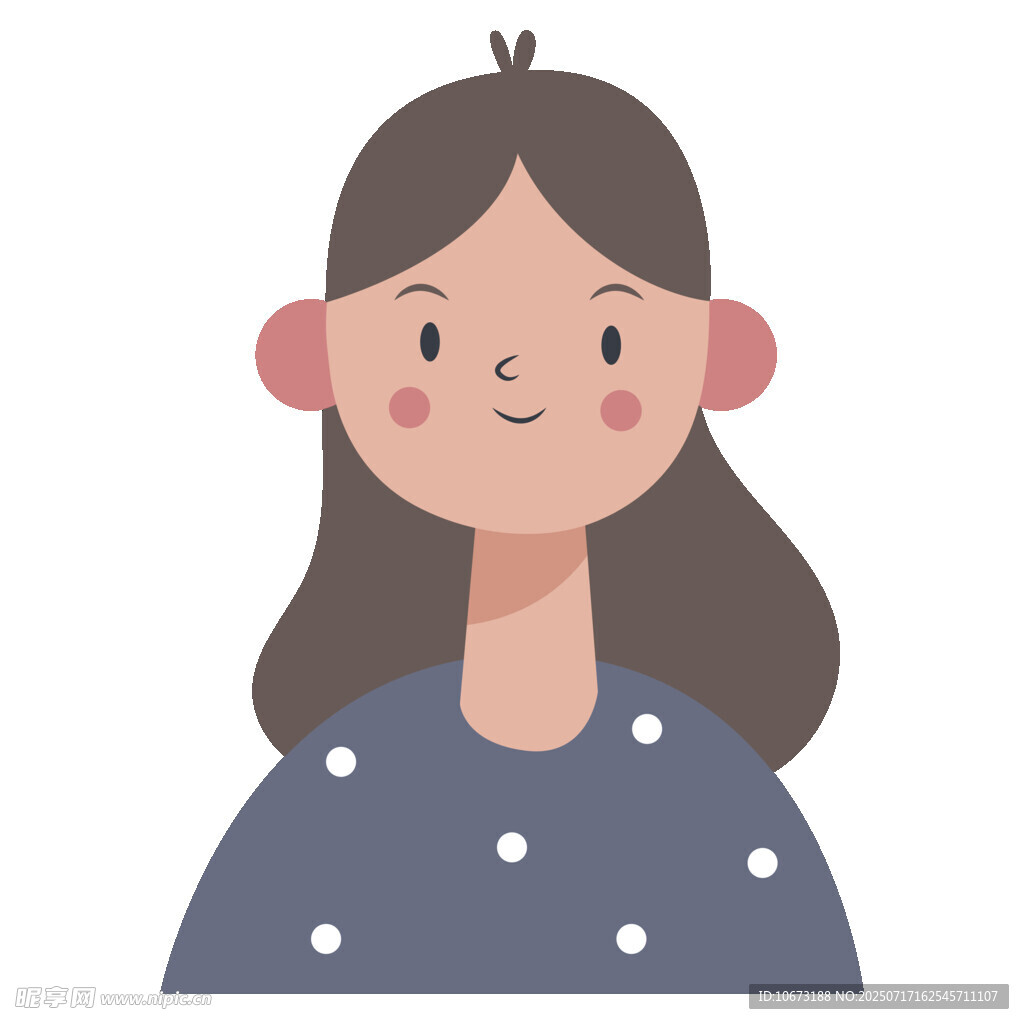 微笑女孩头像