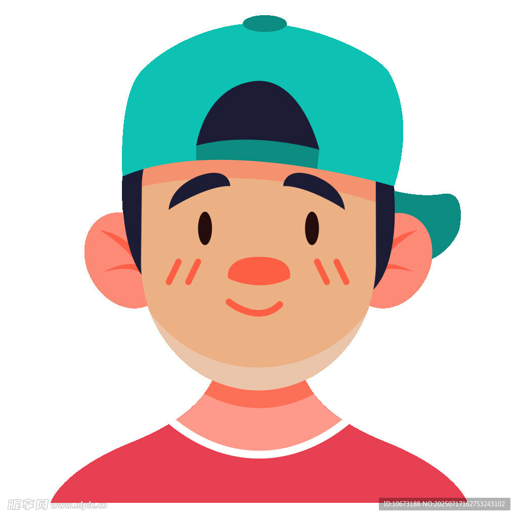 戴帽红衣男孩头像