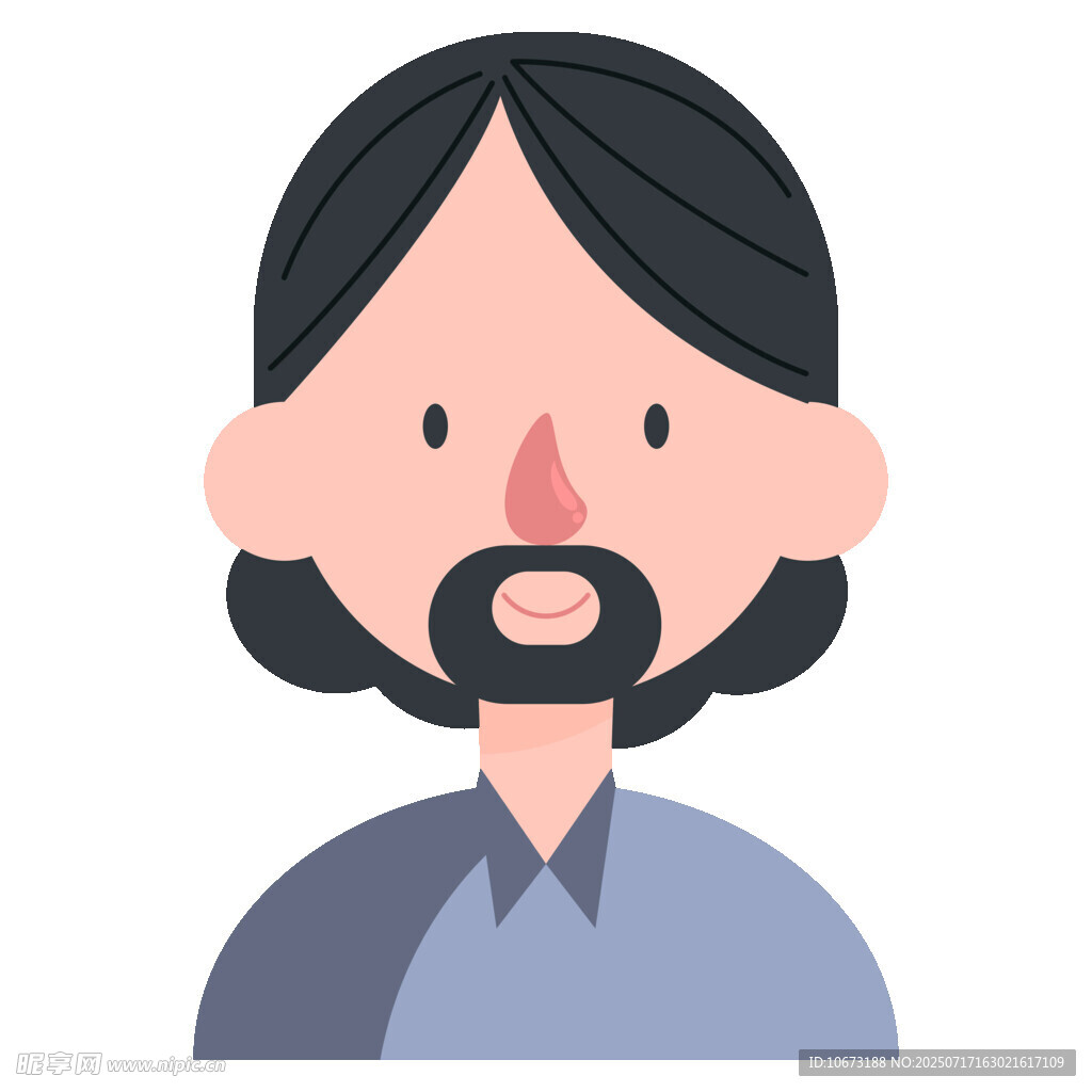 留胡须的男性头像