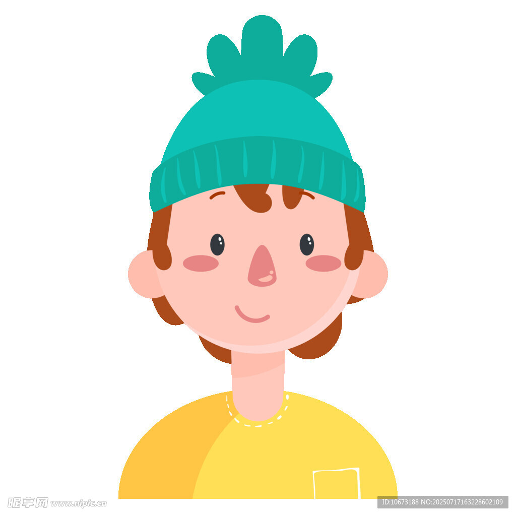 戴帽微笑的可爱小男孩