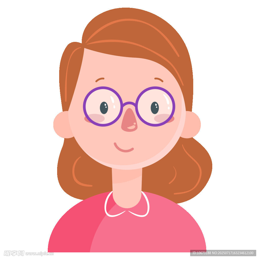 戴眼镜的微笑女士