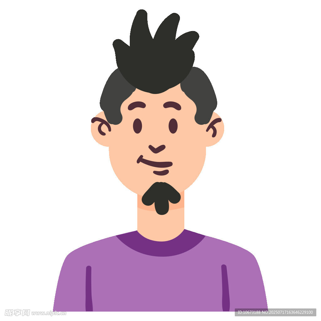 紫色上衣男子头像