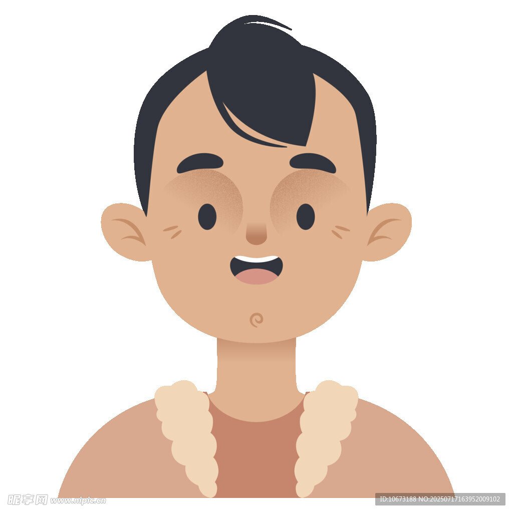微笑的短发男孩形象