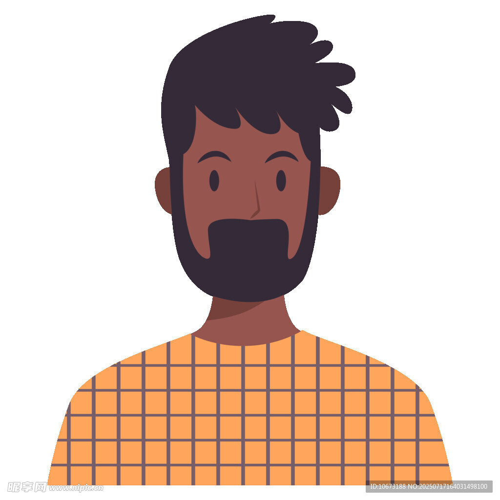 穿格子衣的黑人男子头像
