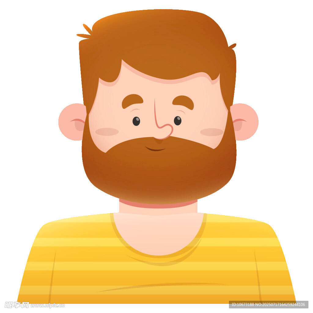 留胡须的男子头像