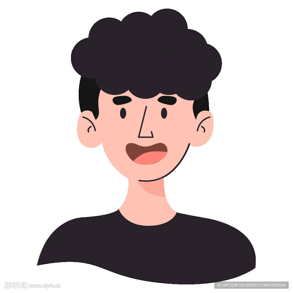 微笑的短发男性头像