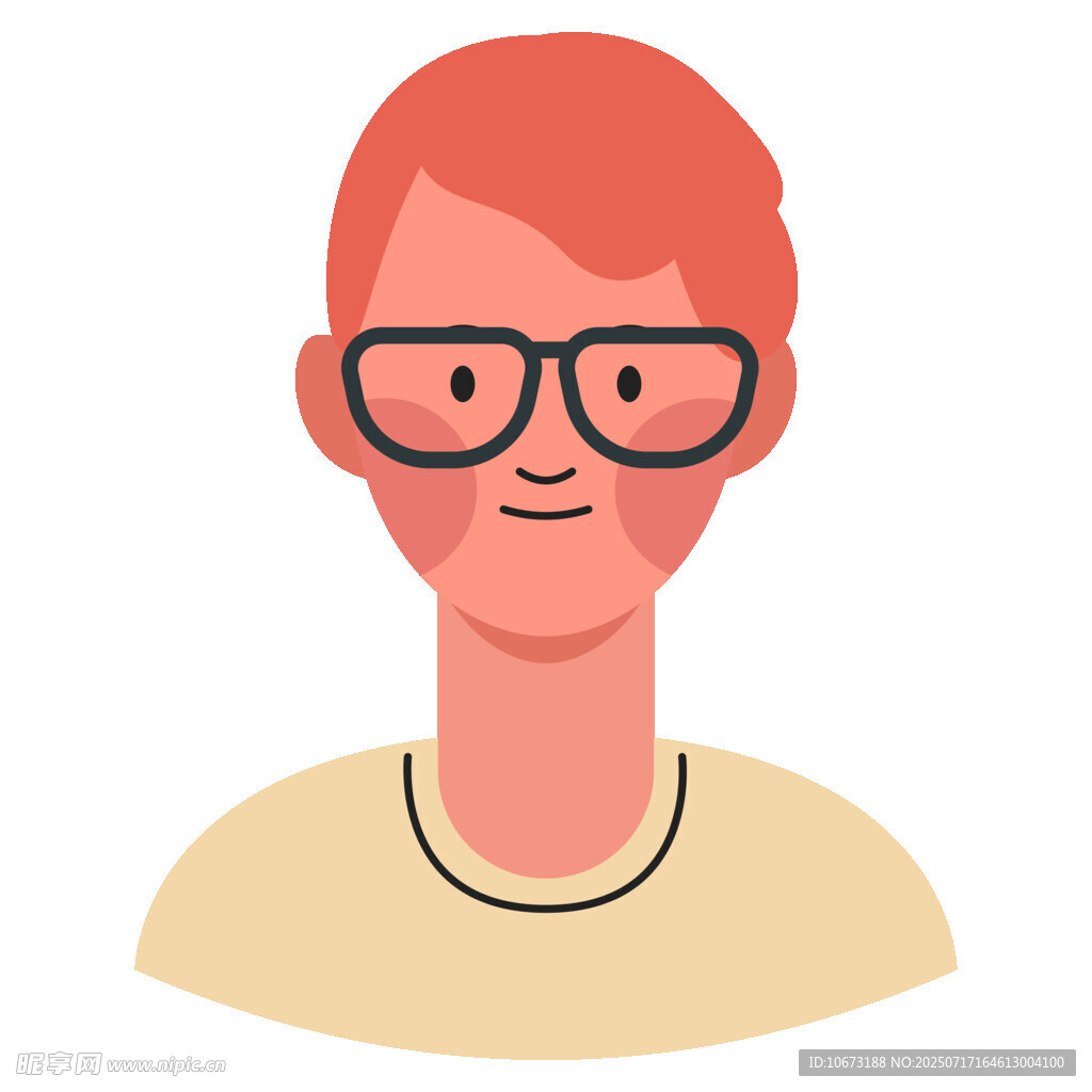 戴眼镜的红发男子头像