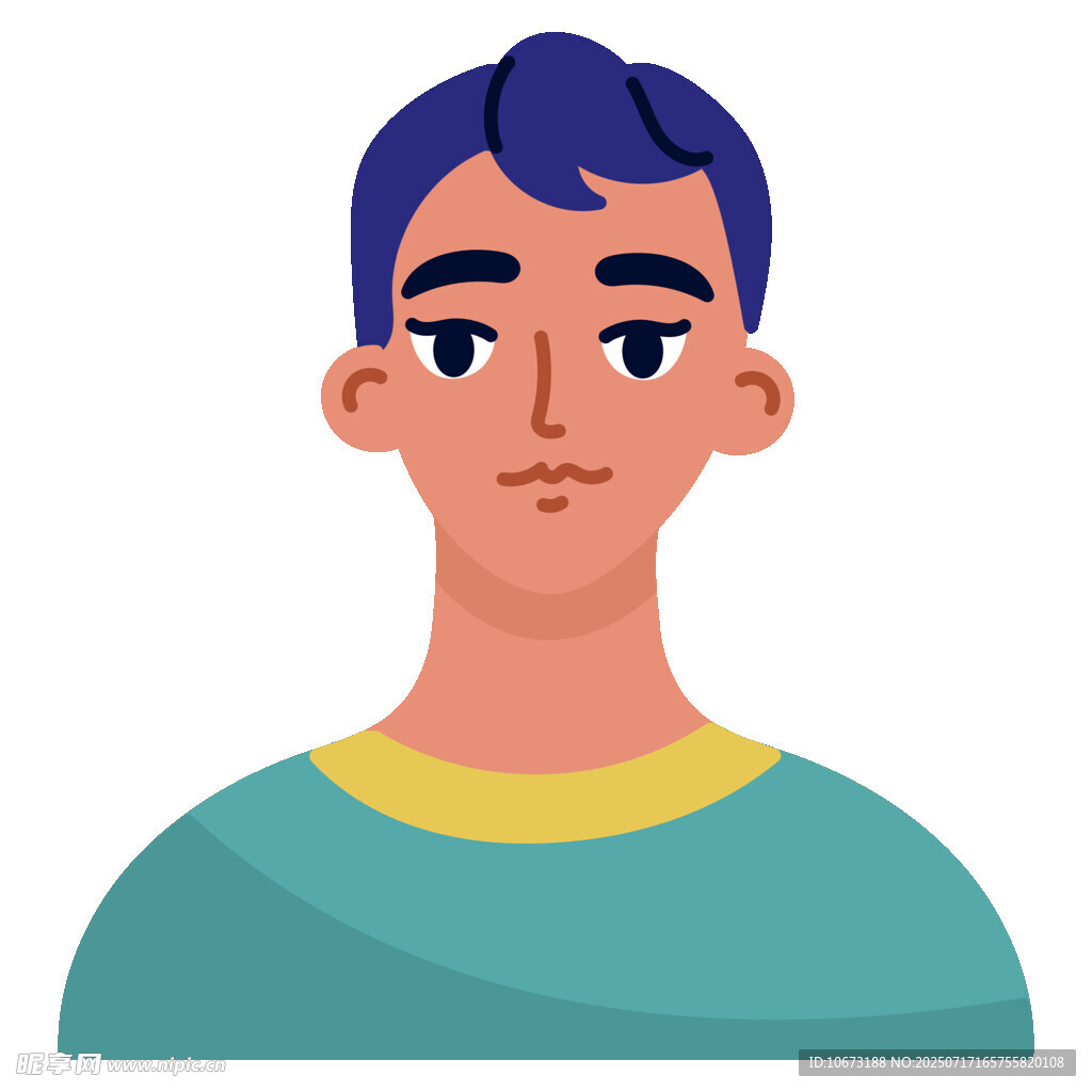 忧郁男子头像