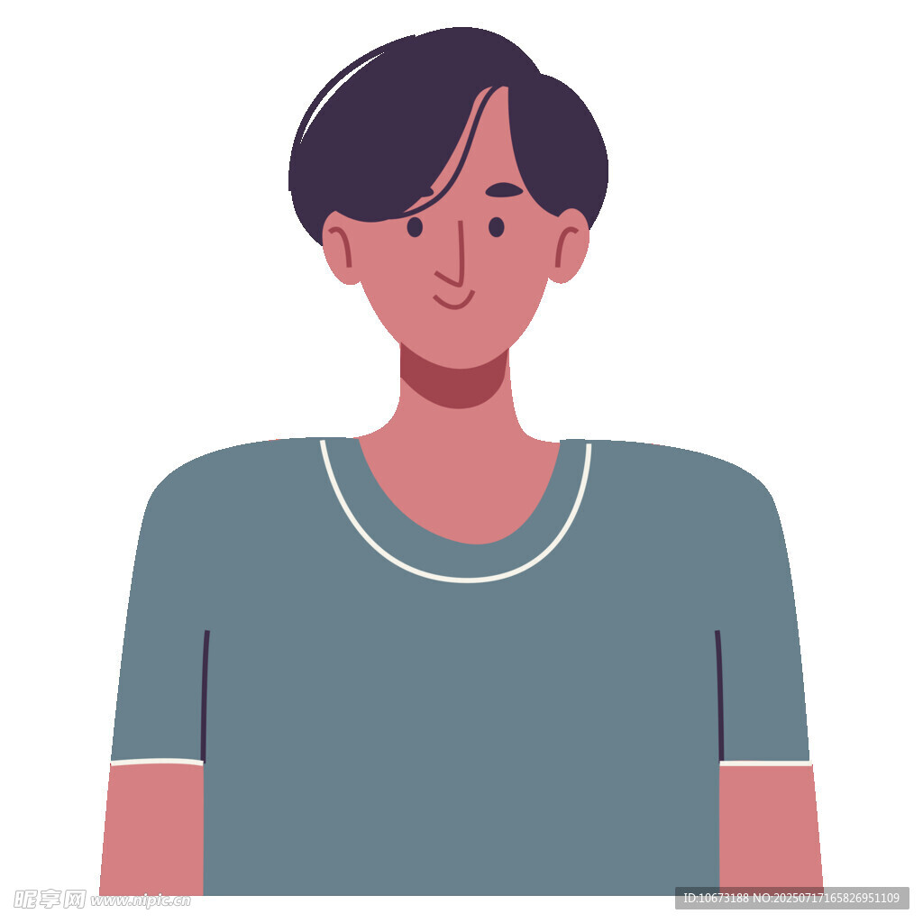 穿绿T恤的短发男子