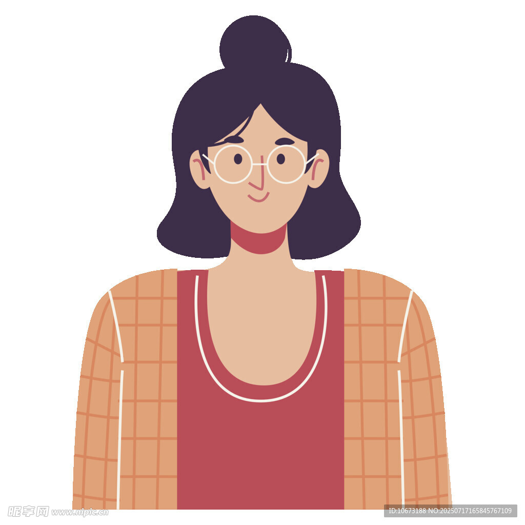 微笑的休闲风格女性形象
