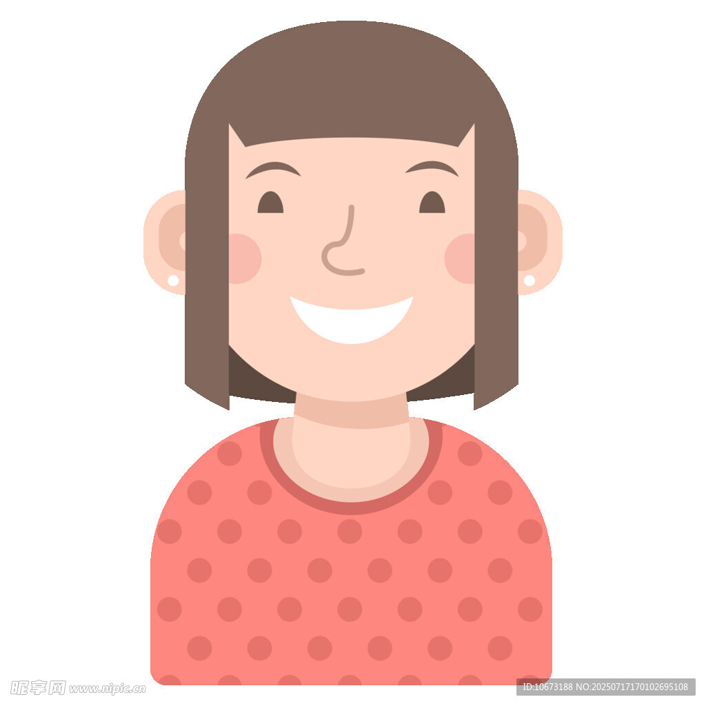 微笑女孩头像