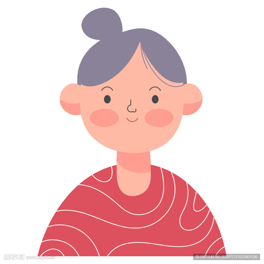 微笑的老年女性形象