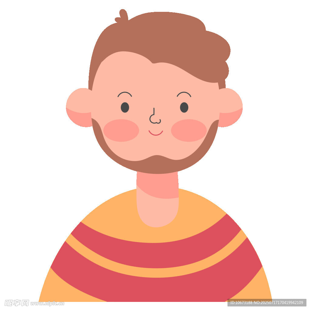 穿条纹衣的卡通男子