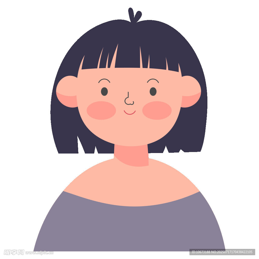 可爱短发女孩头像