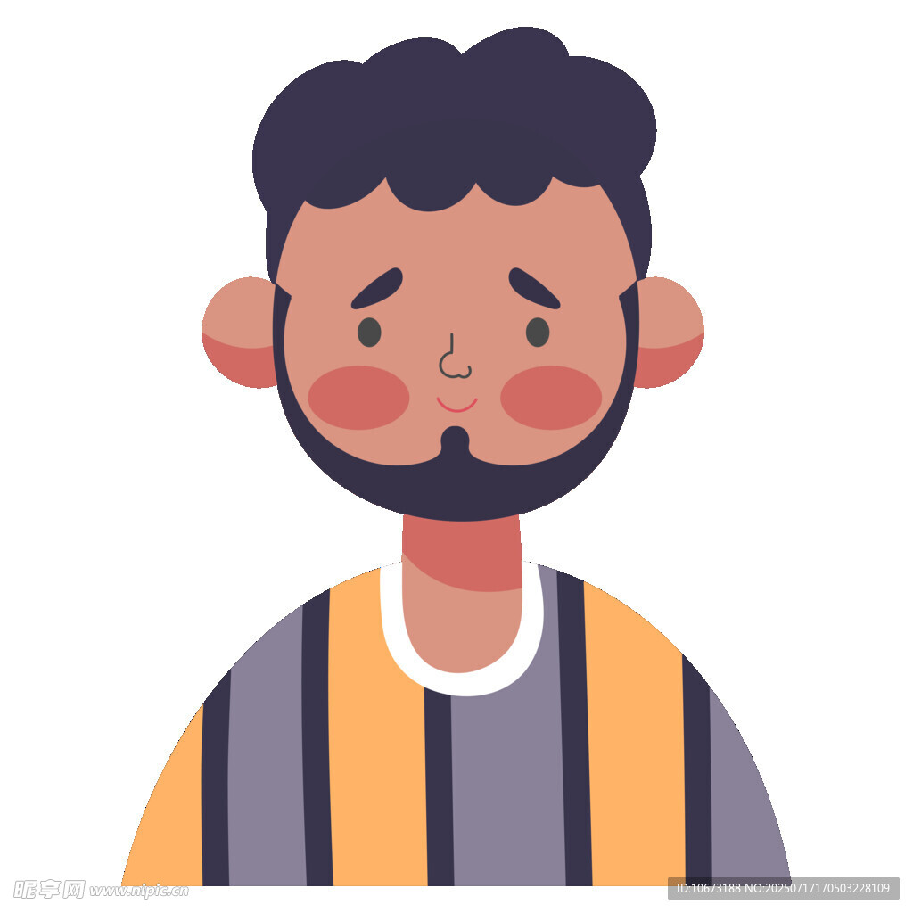 愁容男子头像