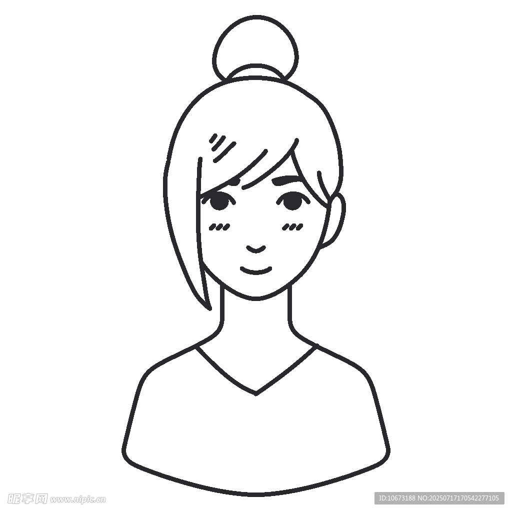 微笑女孩头像