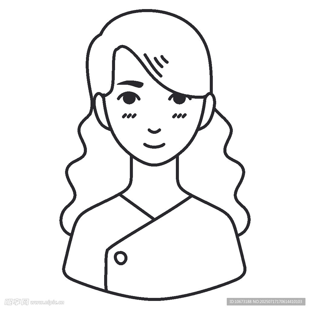 微笑女性头像