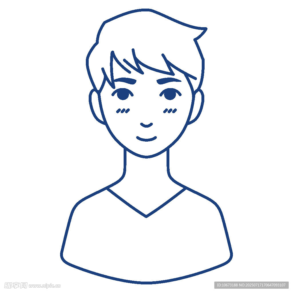 简约风格男性头像