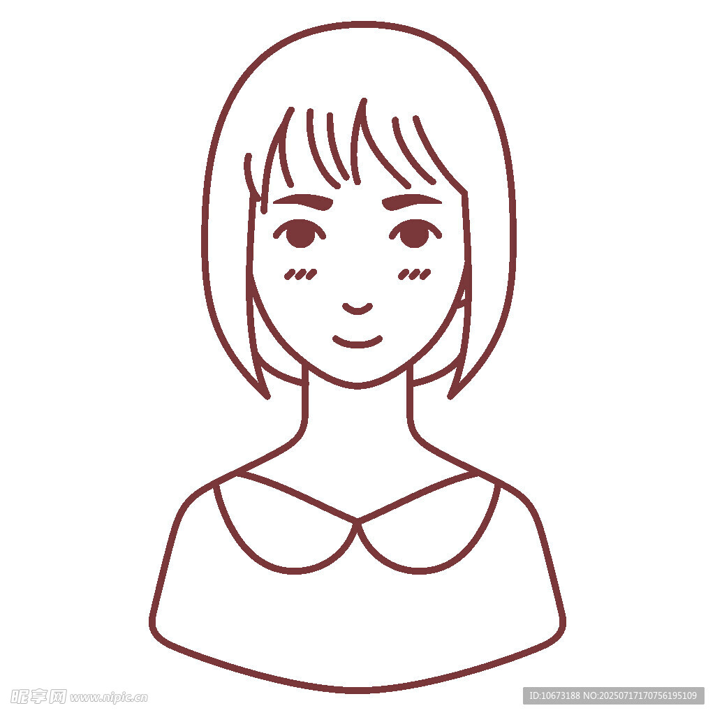 短发女士头像