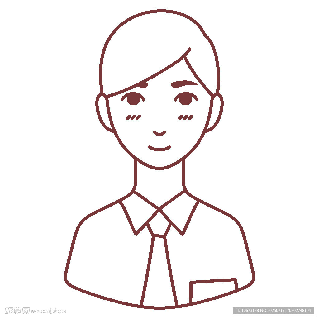商务风格短发女性头像
