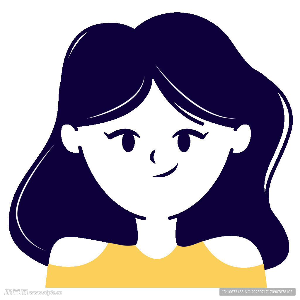 微笑女孩头像