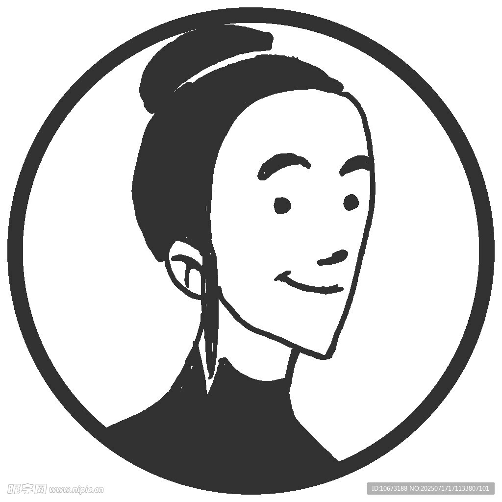 微笑女性头像
