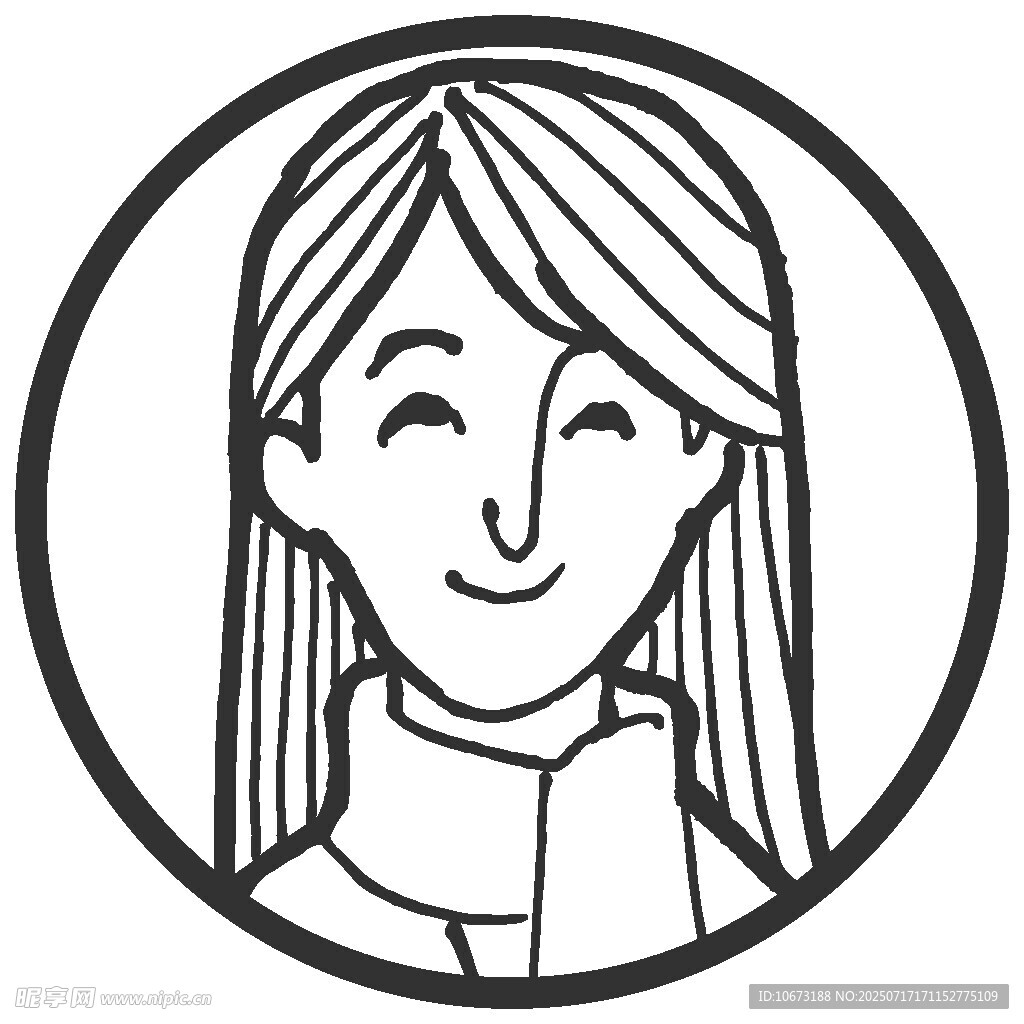 微笑女孩头像