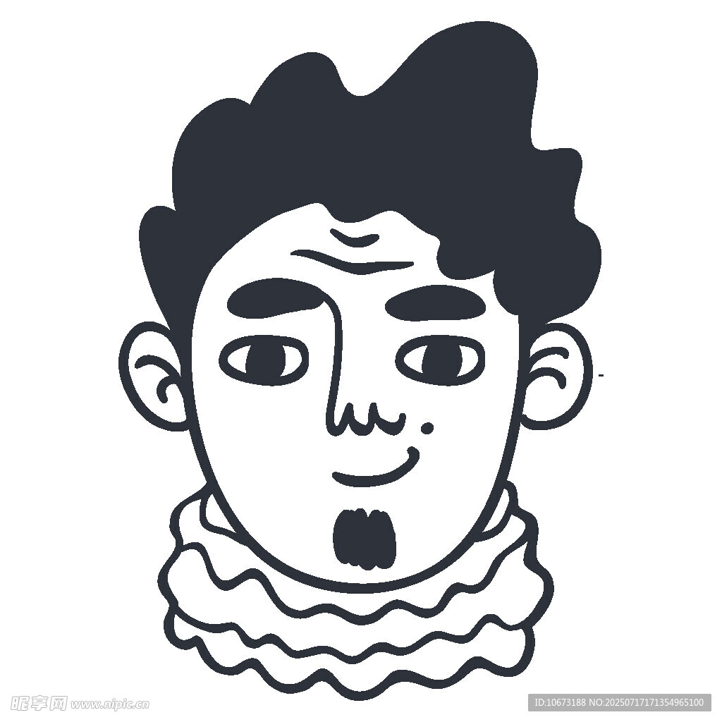 卡通风格男子头像
