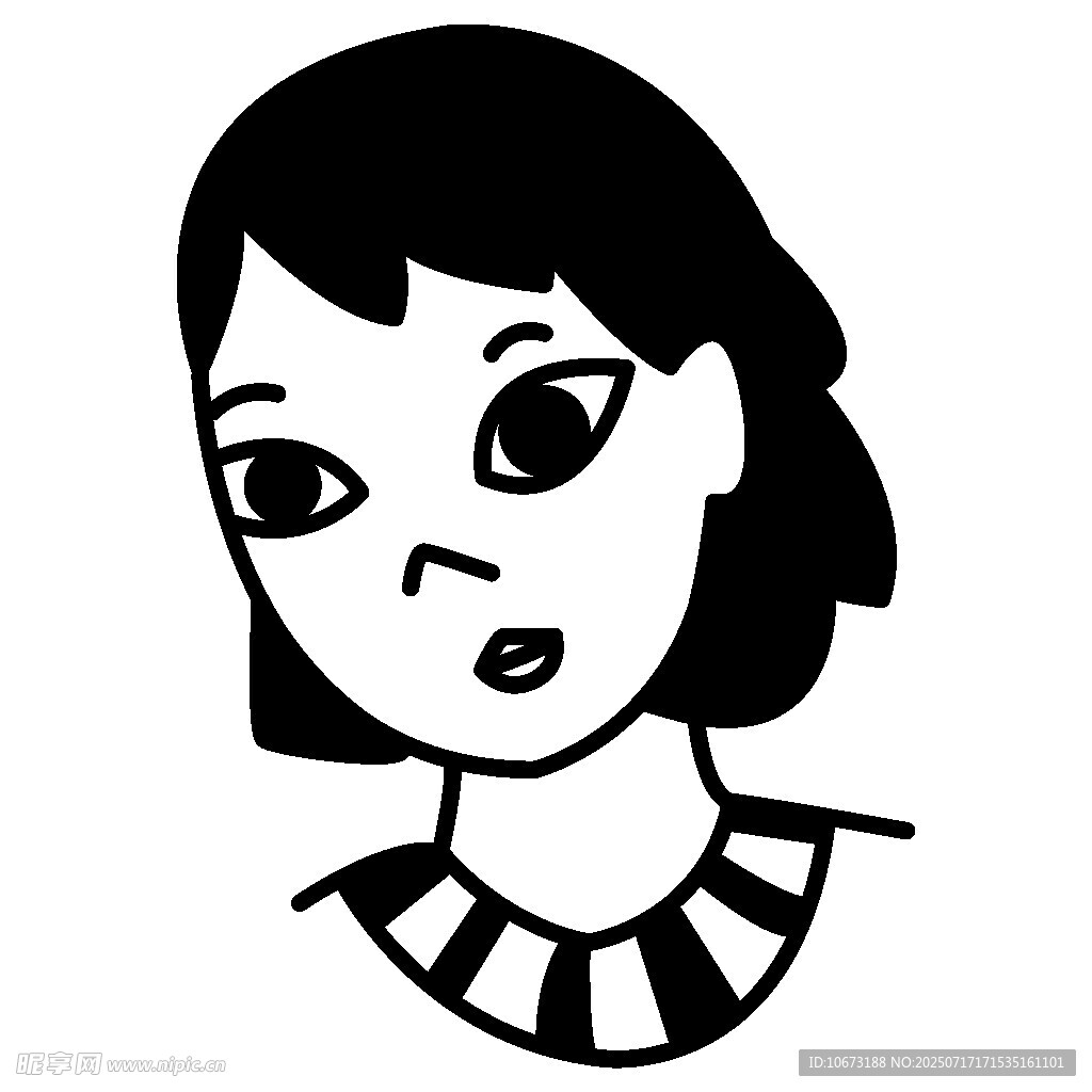 短发女孩头像