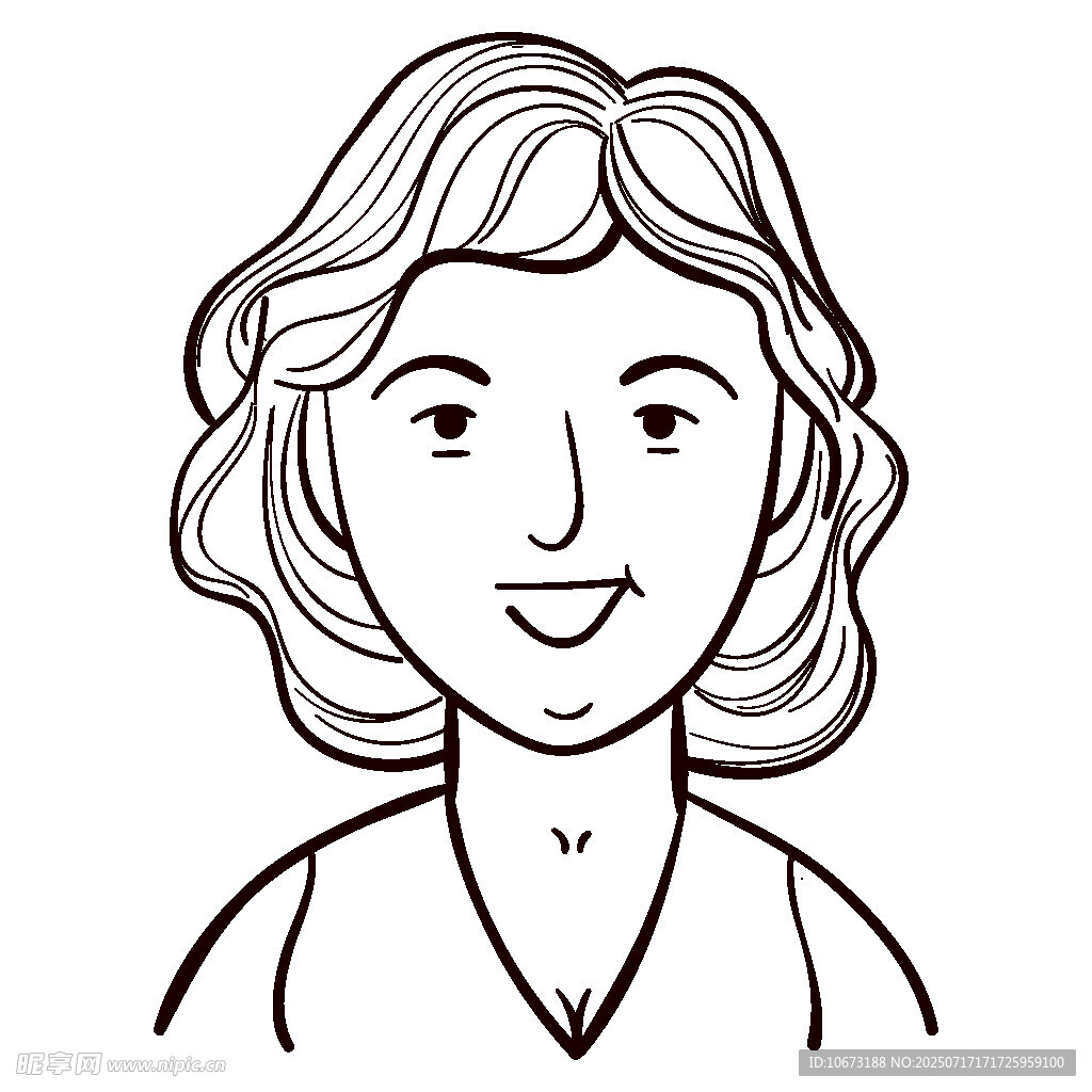 短发女性头像