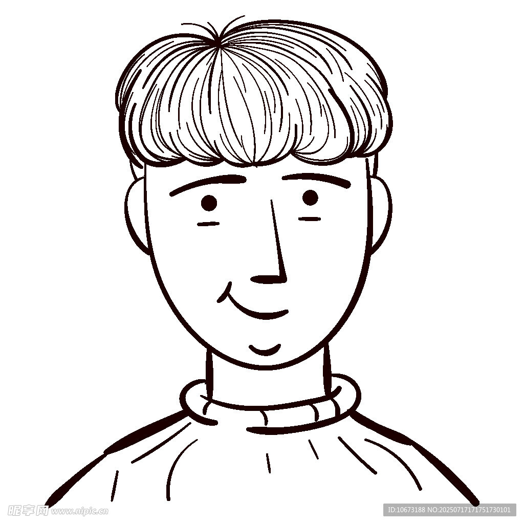 短发微笑男子头像