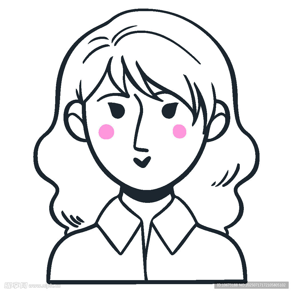 微笑女孩头像