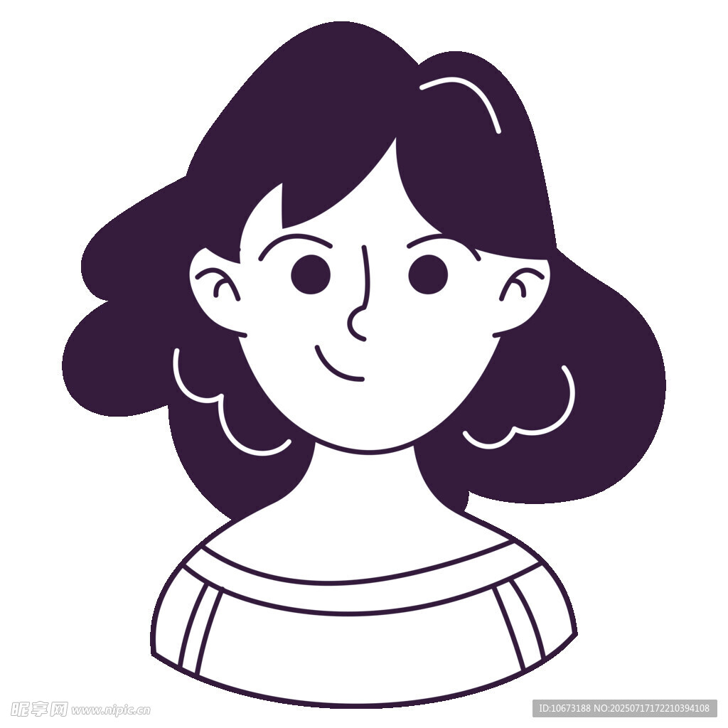 微笑女孩头像