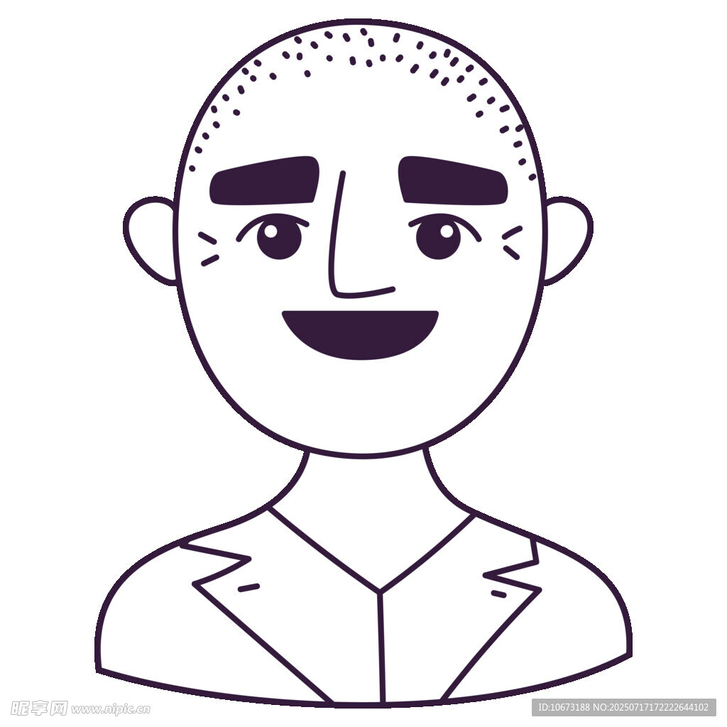 微笑的短发男士头像