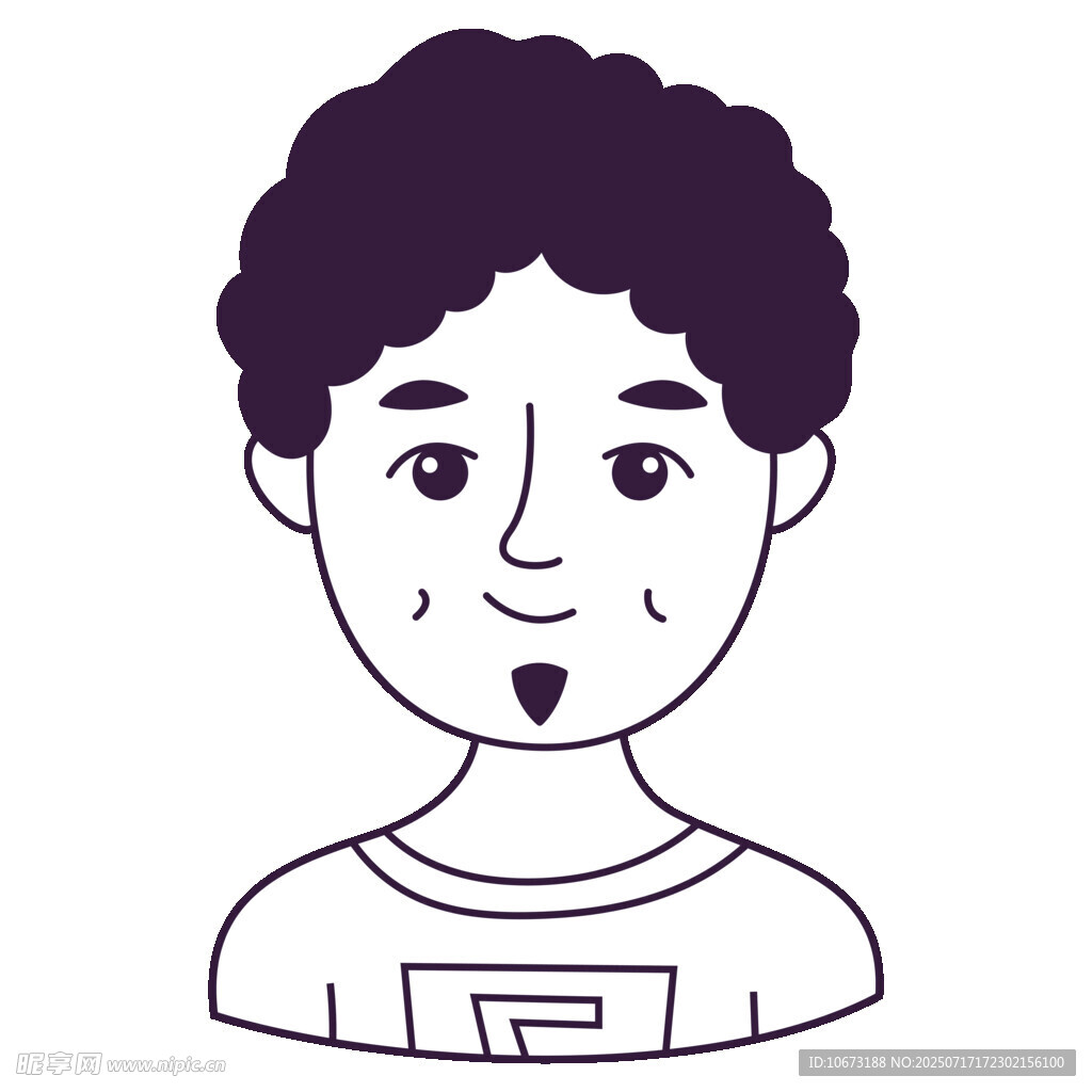 卷发男子头像