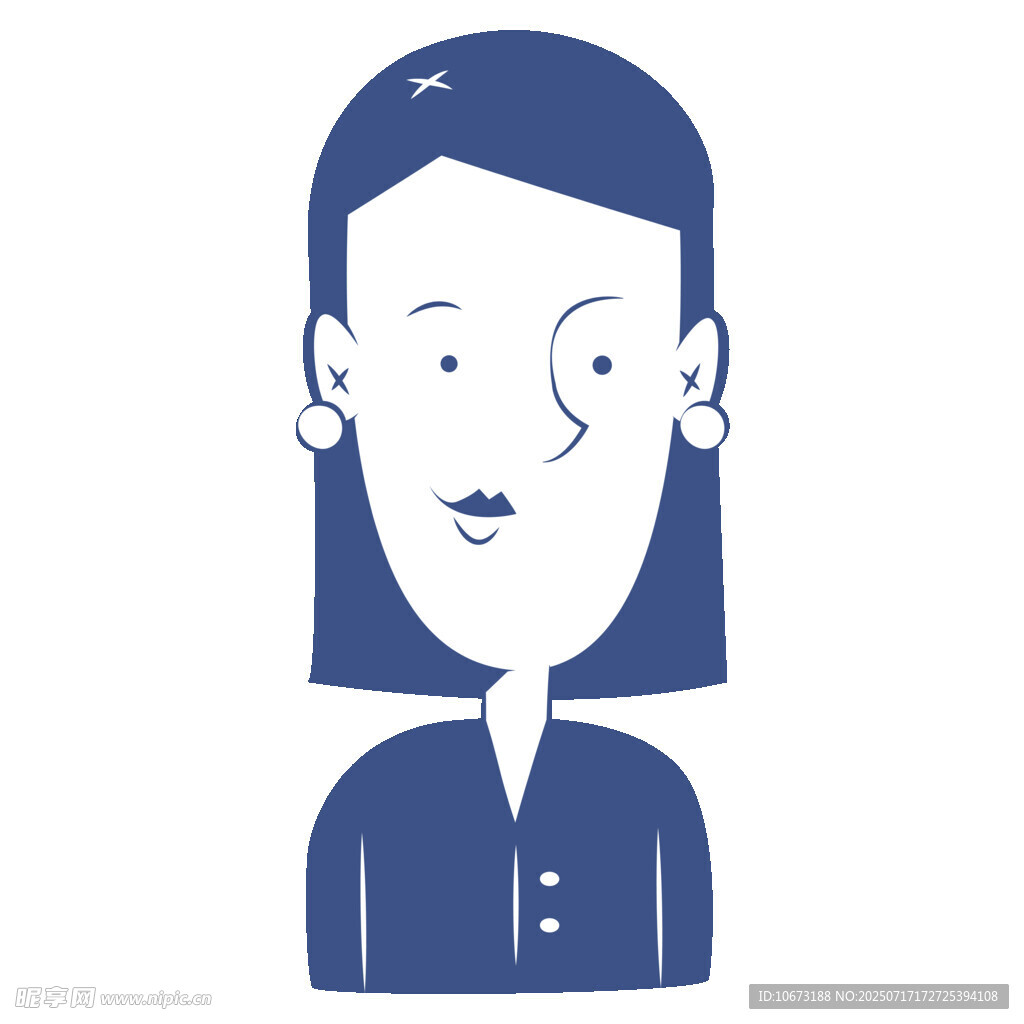 简约风格女性卡通形象