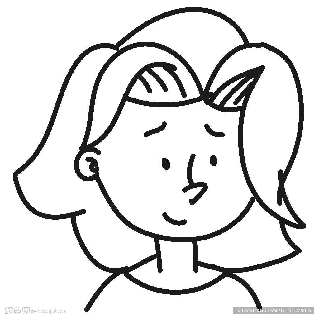 皱眉女性头像
