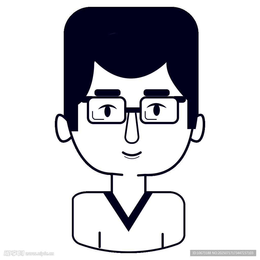 戴眼镜男士头像